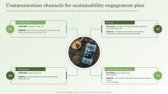 Communication Channels For Sustainability Engagement Plan