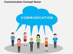 Communication concept vector flat powerpoint design