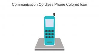 Communication Cordless Phone Colored Icon In Powerpoint Pptx Png And Editable Eps Format