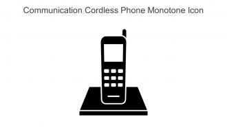 Communication Cordless Phone Monotone Icon In Powerpoint Pptx Png And Editable Eps Format