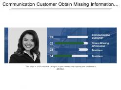 Communication customer obtain missing information ensure quality engineering process