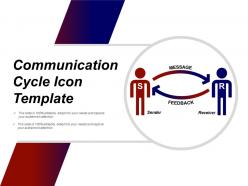 Communication cycle icon template powerpoint ideas