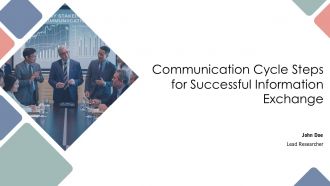Communication Cycle Steps For Successful Information Exchange PPT Designs AT