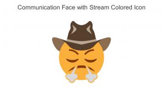 Communication Face With Stream Colored Icon In Powerpoint Pptx Png And Editable Eps Format