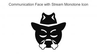 Communication Face With Stream Monotone Icon In Powerpoint Pptx Png And Editable Eps Format