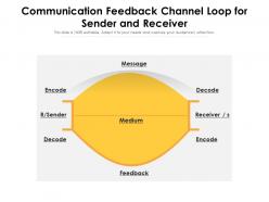 Communication feedback channel loop for sender and receiver