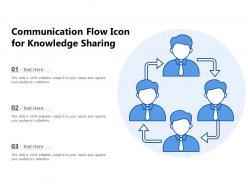 Communication flow icon for knowledge sharing
