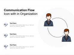 Communication flow icon with in organization
