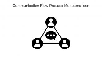 Communication Flow Process Monotone Icon In Powerpoint Pptx Png And Editable Eps Format