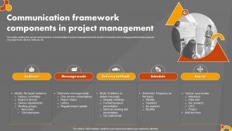 Communication Framework Components In Project Management