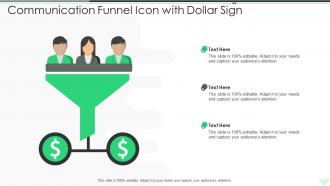 Communication Funnel Icon With Dollar Sign