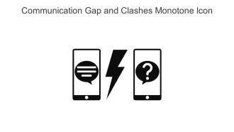 Communication Gap And Clashes Monotone Icon In Powerpoint Pptx Png And Editable Eps Format