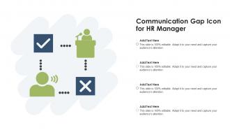 Communication Gap Icon For HR Manager