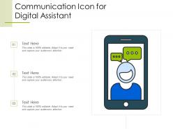 Communication icon for digital assistant
