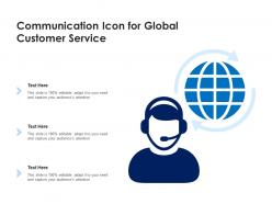 Communication icon for global customer service