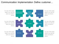 Communication implementation define customer connection define revenue targets