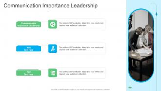 Communication Importance Leadership In Powerpoint And Google Slides Cpb
