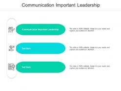 Communication important leadership ppt powerpoint presentation pictures model cpb