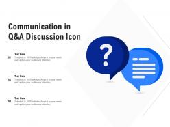 Communication in q and a discussion icon