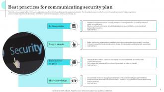 Communication In Security Plan Powerpoint Ppt Template Bundles Captivating Downloadable