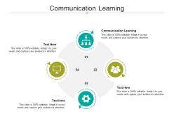 Communication learning ppt powerpoint presentation professional rules cpb