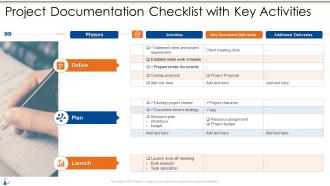 Communication Management Bundle Project Documentation Checklist With Key Activities