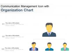 Communication management icon with organization chart