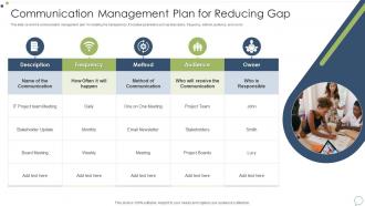Communication Management Plan For Reducing Gap