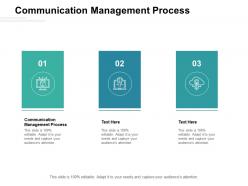 Communication management process ppt powerpoint presentation tips cpb
