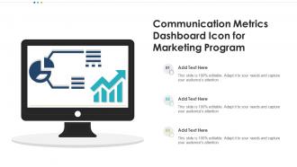 Communication Metrics Dashboard Icon for Marketing Program
