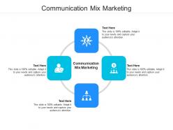 Communication mix marketing ppt powerpoint presentation model example introduction cpb