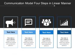 Communication model four steps in linear manner