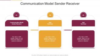 Communication Model Sender Receiver In Powerpoint And Google Slides Cpb