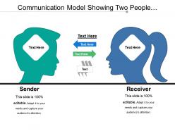 Communication model showing two people communicating