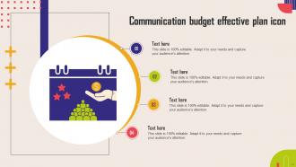 Communication Plan Budget Powerpoint Ppt Template Bundles Downloadable Captivating
