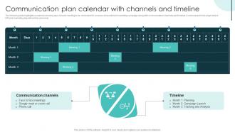 Communication Plan Calendar With Channels And Timeline Marketing Plan For Recruiting Personnel Strategy SS V