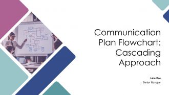Communication Plan Flowchart Cascading Approach PPT Mockup AT