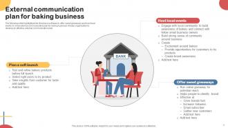 Communication Plan For Baking Business Powerpoint Ppt Template Bundles Slides Best