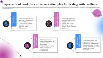 Communication Plan For Dealing With Conflicts Powerpoint Ppt Template Bundles Attractive Slides