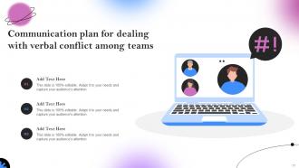 Communication Plan For Dealing With Conflicts Powerpoint Ppt Template Bundles Template Idea