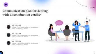 Communication Plan For Dealing With Conflicts Powerpoint Ppt Template Bundles Slides Idea