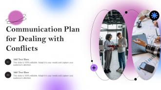 Communication Plan For Dealing With Conflicts Ppt Powerpoint Presentation File Tips