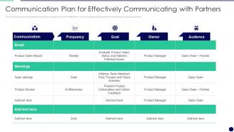 Communication Plan For Effectively Managing The Relationship
