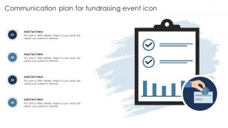 Communication Plan For Fundraising Event Icon