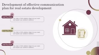 Communication Plan For Real Estate Development Powerpoint Ppt Template Bundles Compatible Visual