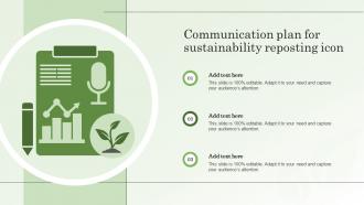 Communication Plan For Sustainability Reposting Icon