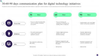 Communication Plan For Technology Initiatives Powerpoint Ppt Template Bundles Slides Impressive