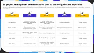 Communication Plan Goals And Objectives Powerpoint Ppt Template Bundles Analytical Template