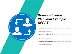 Communication plan icon example of ppt