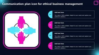 Communication Plan Icon For Ethical Business Management